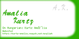 amalia kurtz business card
